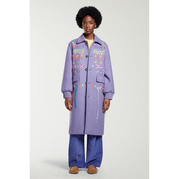 Manteau Fair Isle Embroidered