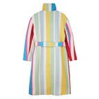 Manteau Funnnel Neck Striped