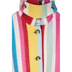Manteau Funnnel Neck Striped