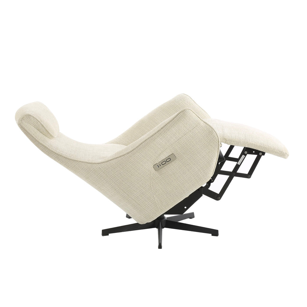 Cochyre - Fauteuil Relax Électrique Rotatif 1 Place - Tissu Beige