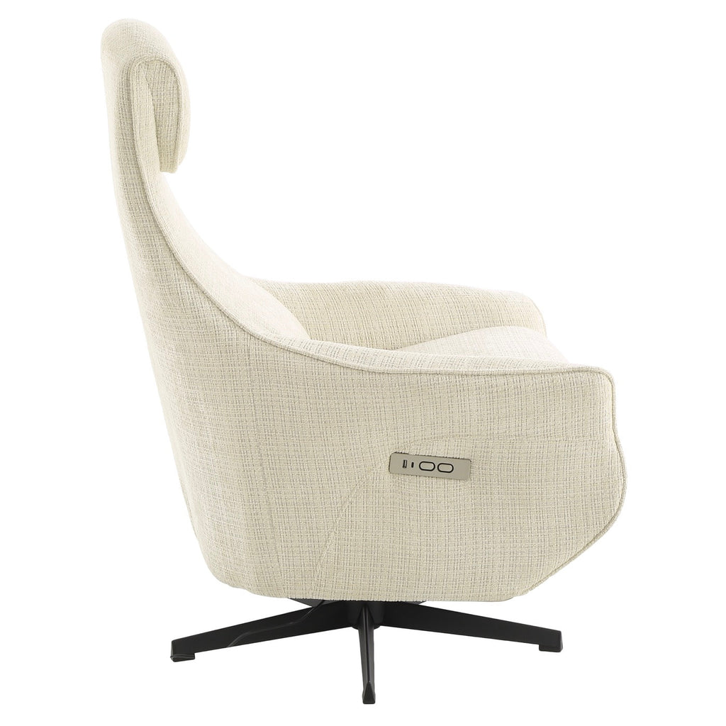 Cochyre - Fauteuil Relax Électrique Rotatif 1 Place - Tissu Beige