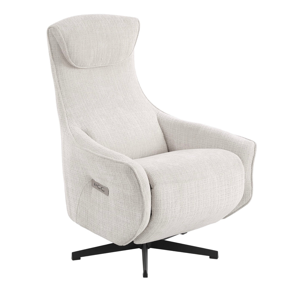 Cochyre - Fauteuil Relax Électrique Rotatif 1 Place - Tissu Gris