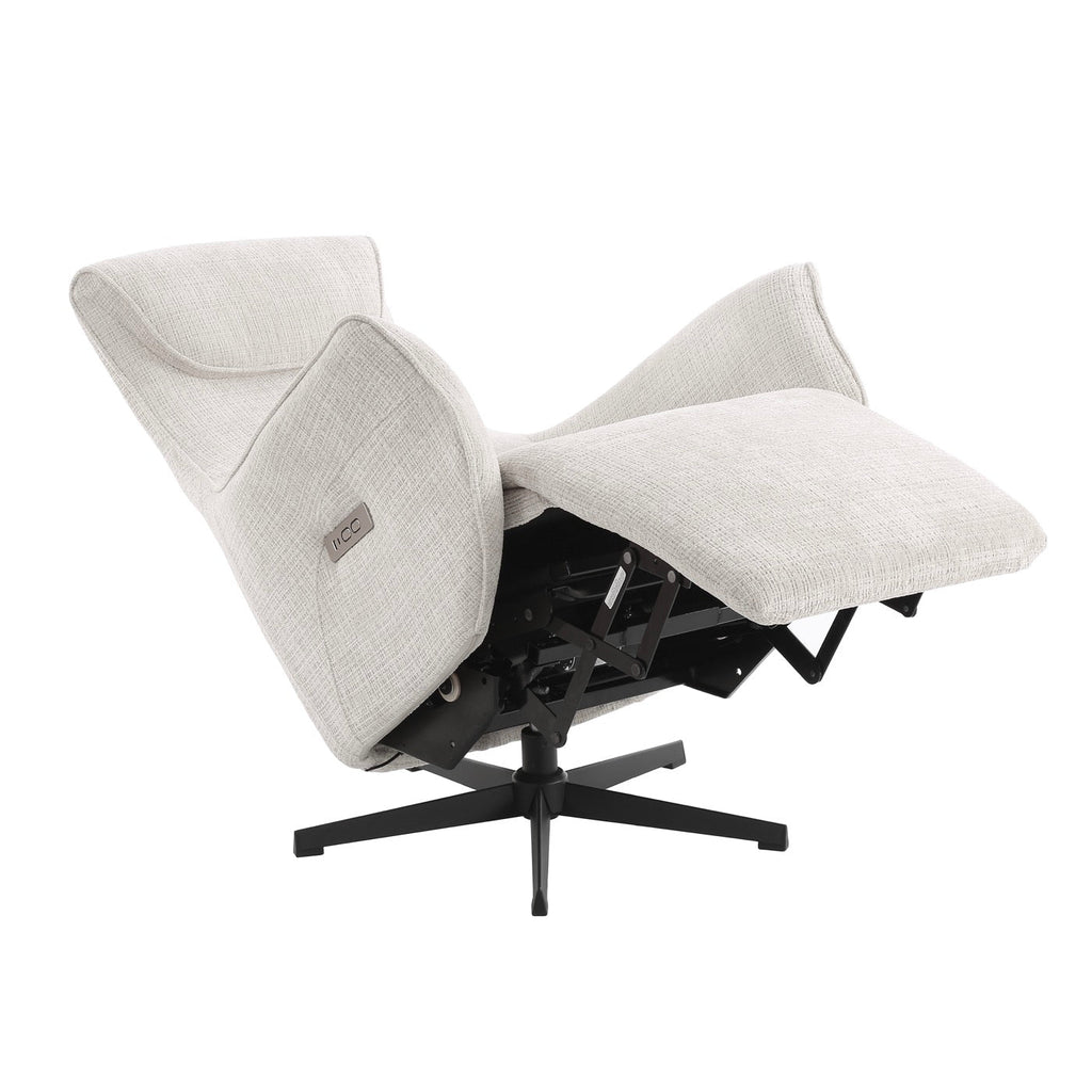 Cochyre - Fauteuil Relax Électrique Rotatif 1 Place - Tissu Gris