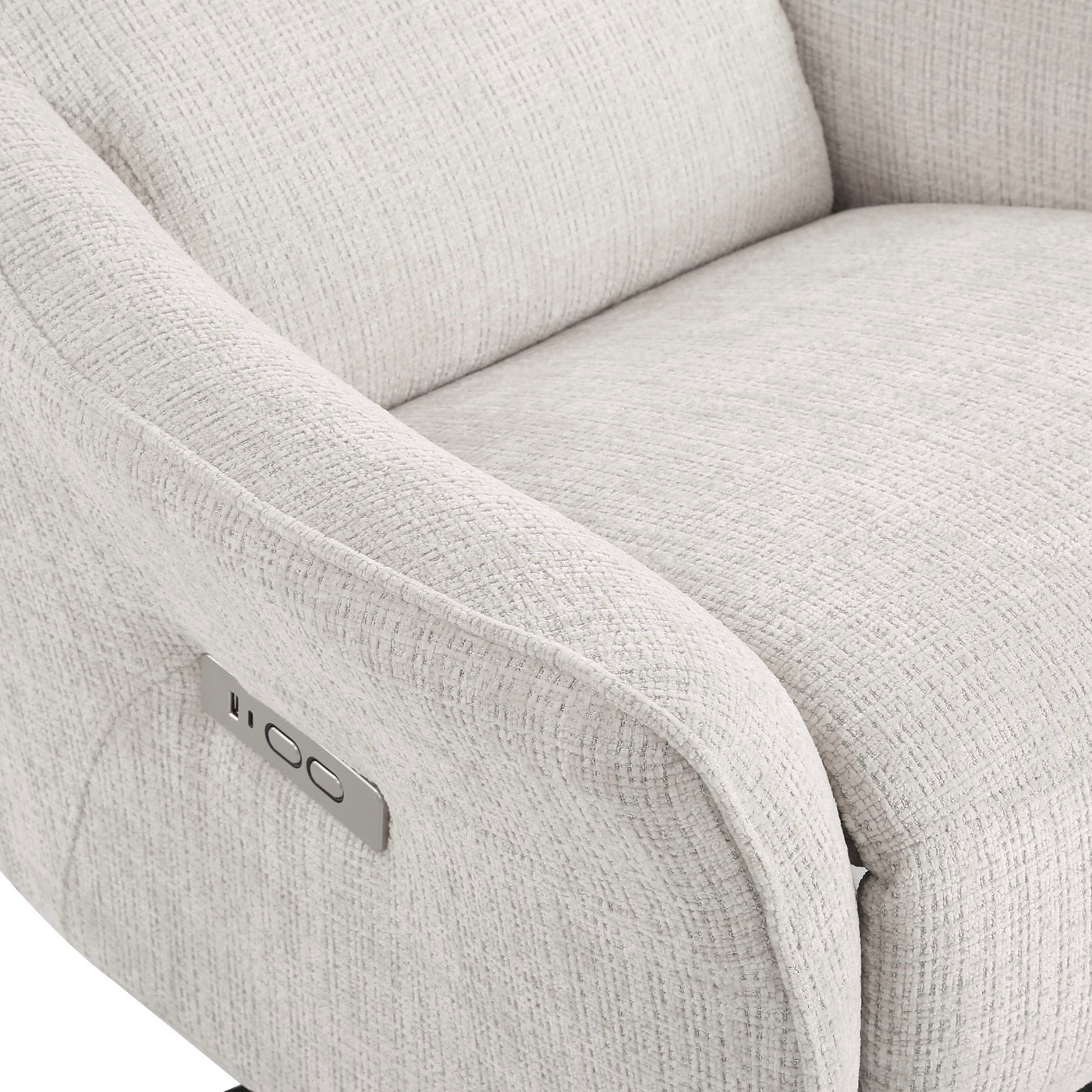 Cochyre - Fauteuil Relax Électrique Rotatif 1 Place - Tissu Gris