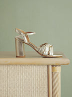 SANDALES A TALONS DORE COE PETITE MENDIGOTE