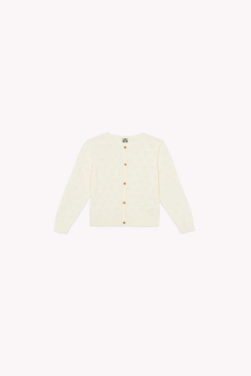 Cardigan - Beige À Coeur En Maille 100% Coton