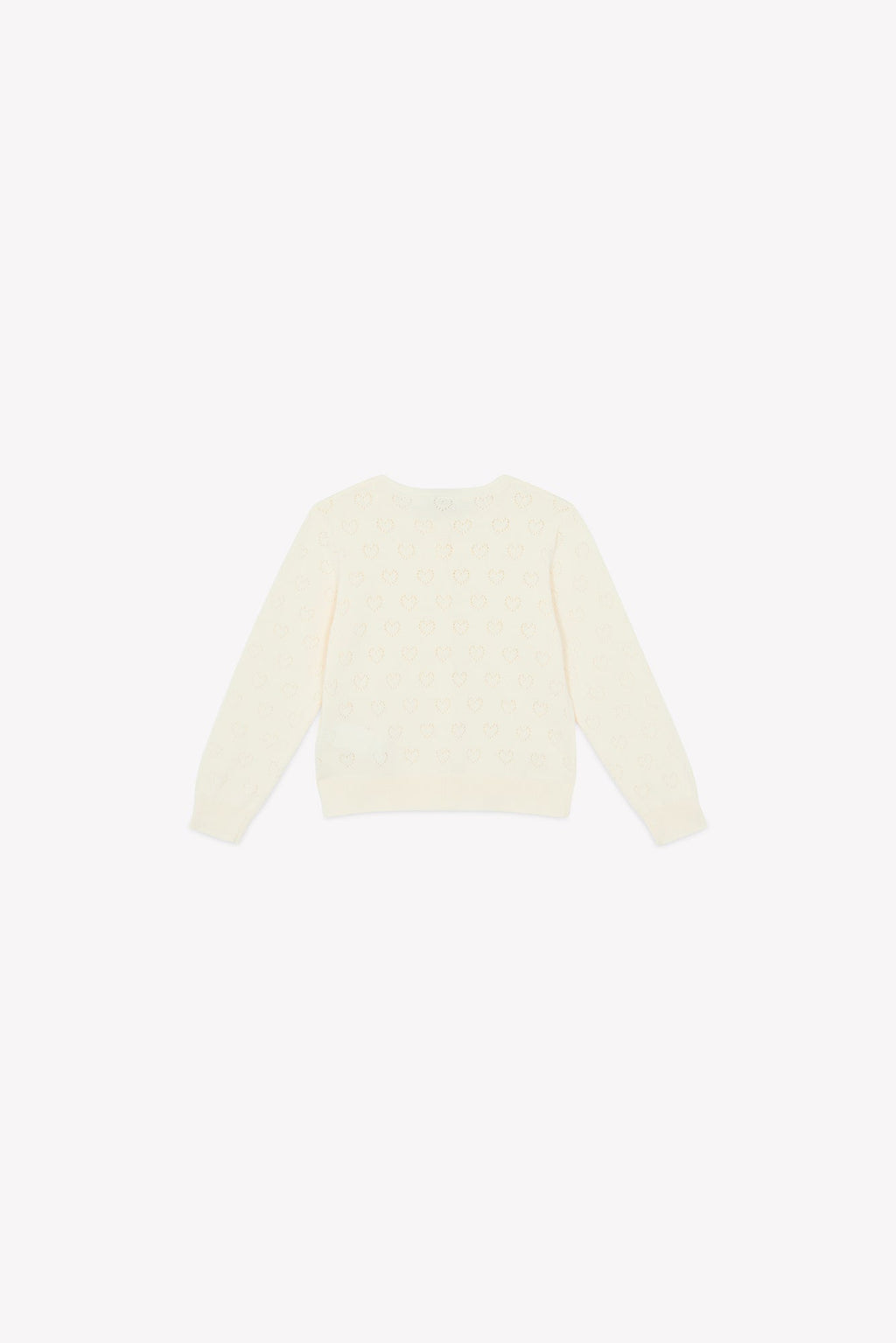 Cardigan - Beige À Coeur En Maille 100% Coton