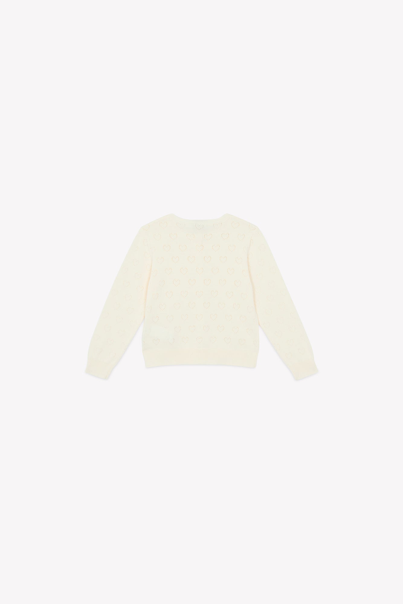 Cardigan - Beige À Coeur En Maille 100% Coton
