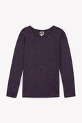T-Shirt - Uni Manche Longues Fille Purple Rain