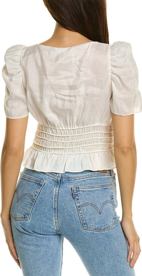 Top Corded Covered Shoulder - Blanc