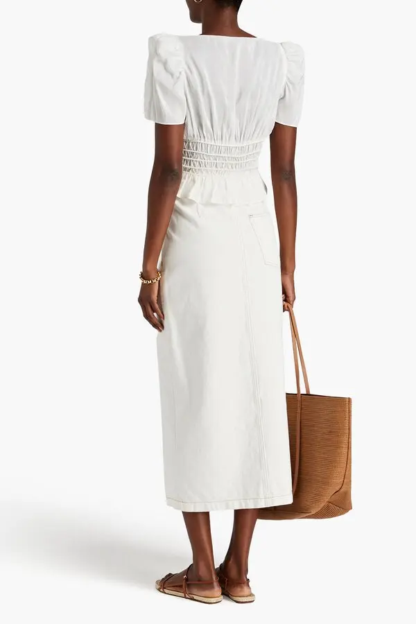 Top Corded Covered Shoulder - Blanc