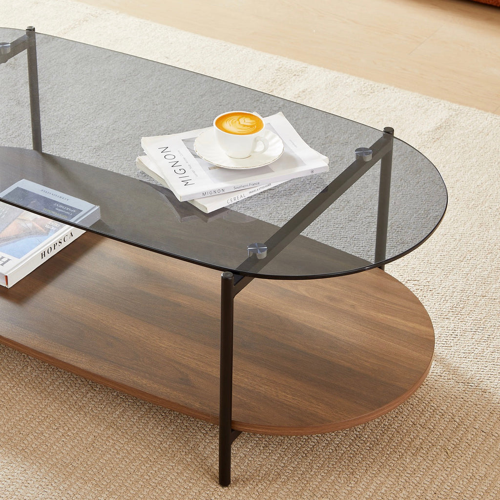Costa - Table Basse - Effet Noyer