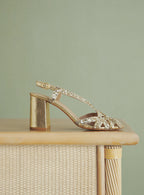 Sandales Couronne Sequin - Or/Argent