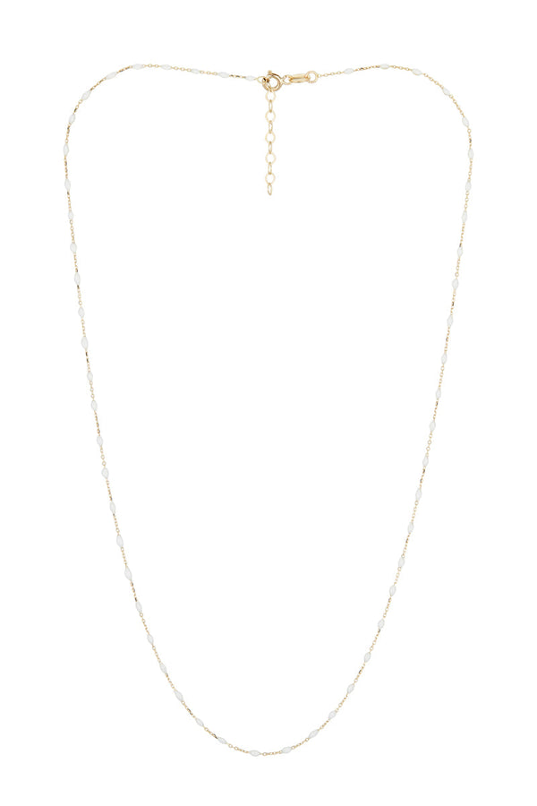 Collier "Amada Blanc" Or jaune 375/1000