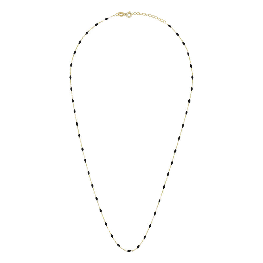 Collier "Amada Noir" Or Jaune 375/1000