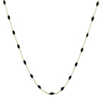 Collier "Amada Noir" Or Jaune 375/1000