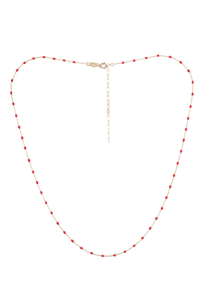 Collier "Amada Rouge" - Or Jaune 375/1000