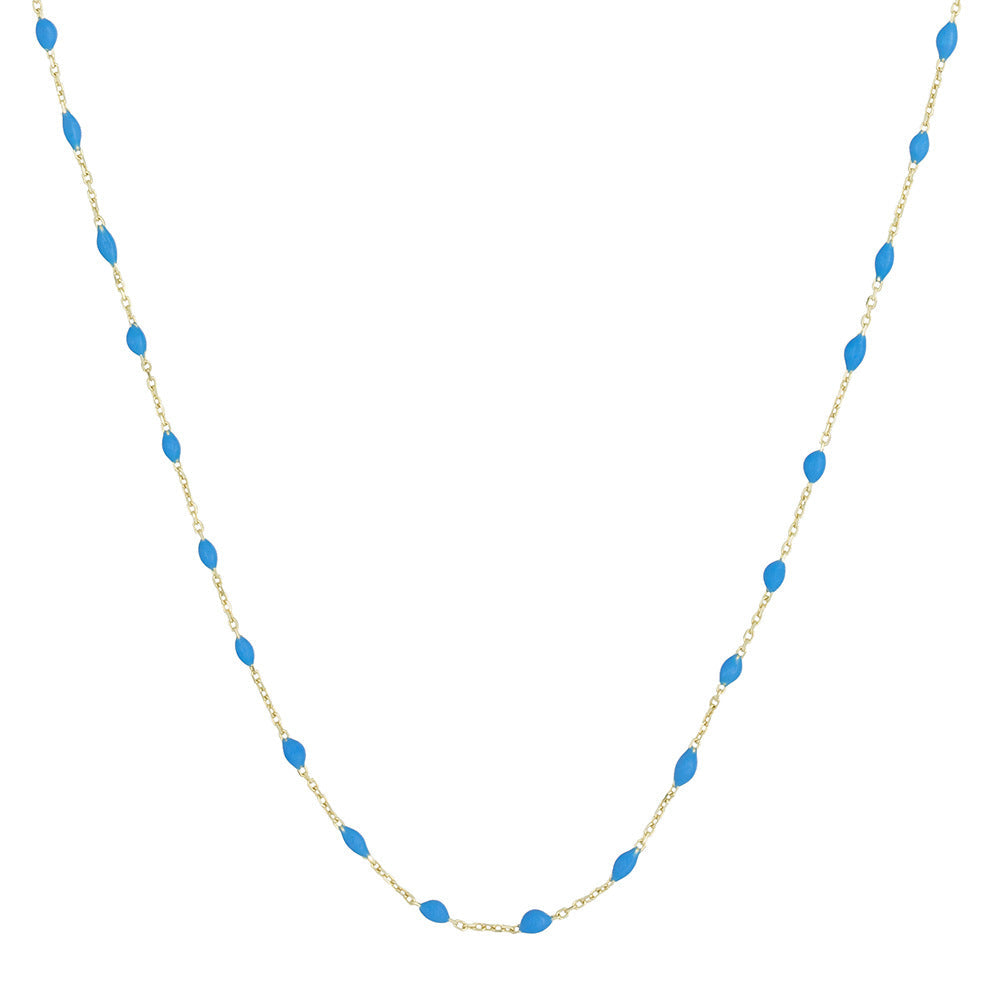 Collier "Amada Turquoise" - Or Jaune 375/1000