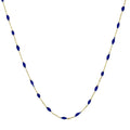 Collier "Amada Bleu" Or Jaune 375/1000