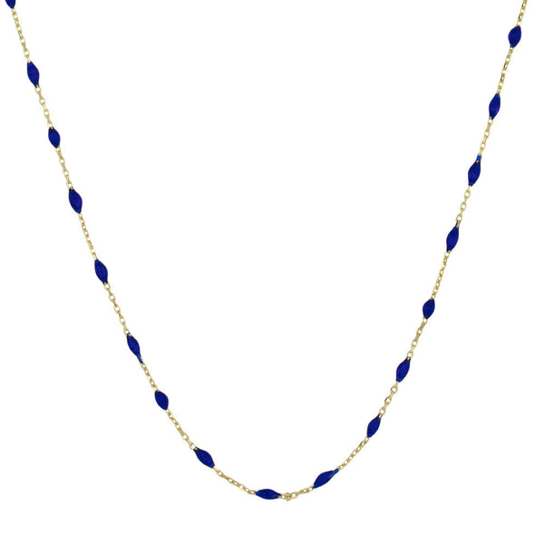 Collier "Amada Bleu" Or Jaune 375/1000