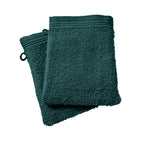 Lot De 2 Gants De Toilette "Spa" - 100% Coton - Emeraude