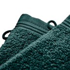 Lot De 2 Gants De Toilette "Spa" - 100% Coton - Emeraude