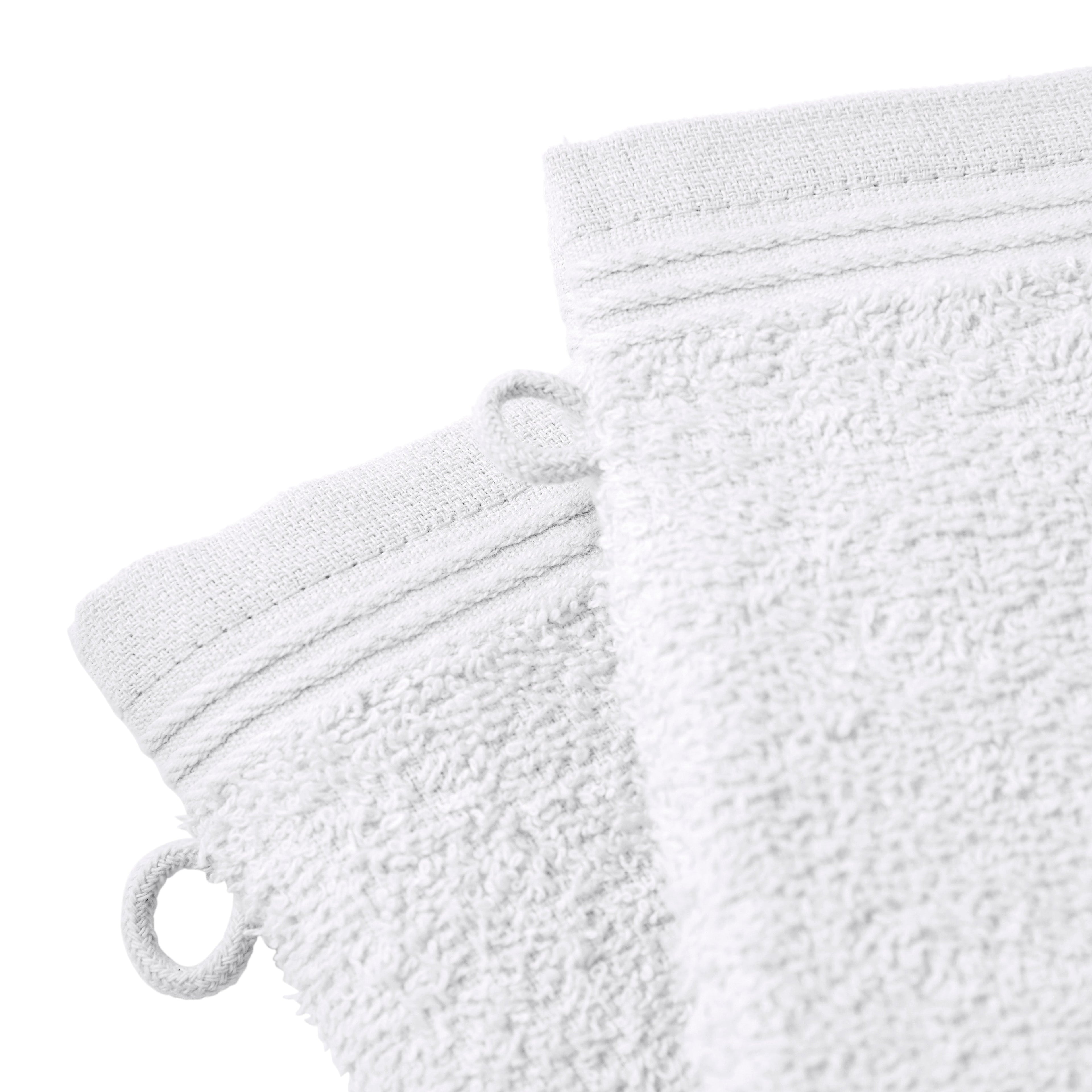 Lot De 2 Gants De Toilette "Spa" - 100% Coton - Neige