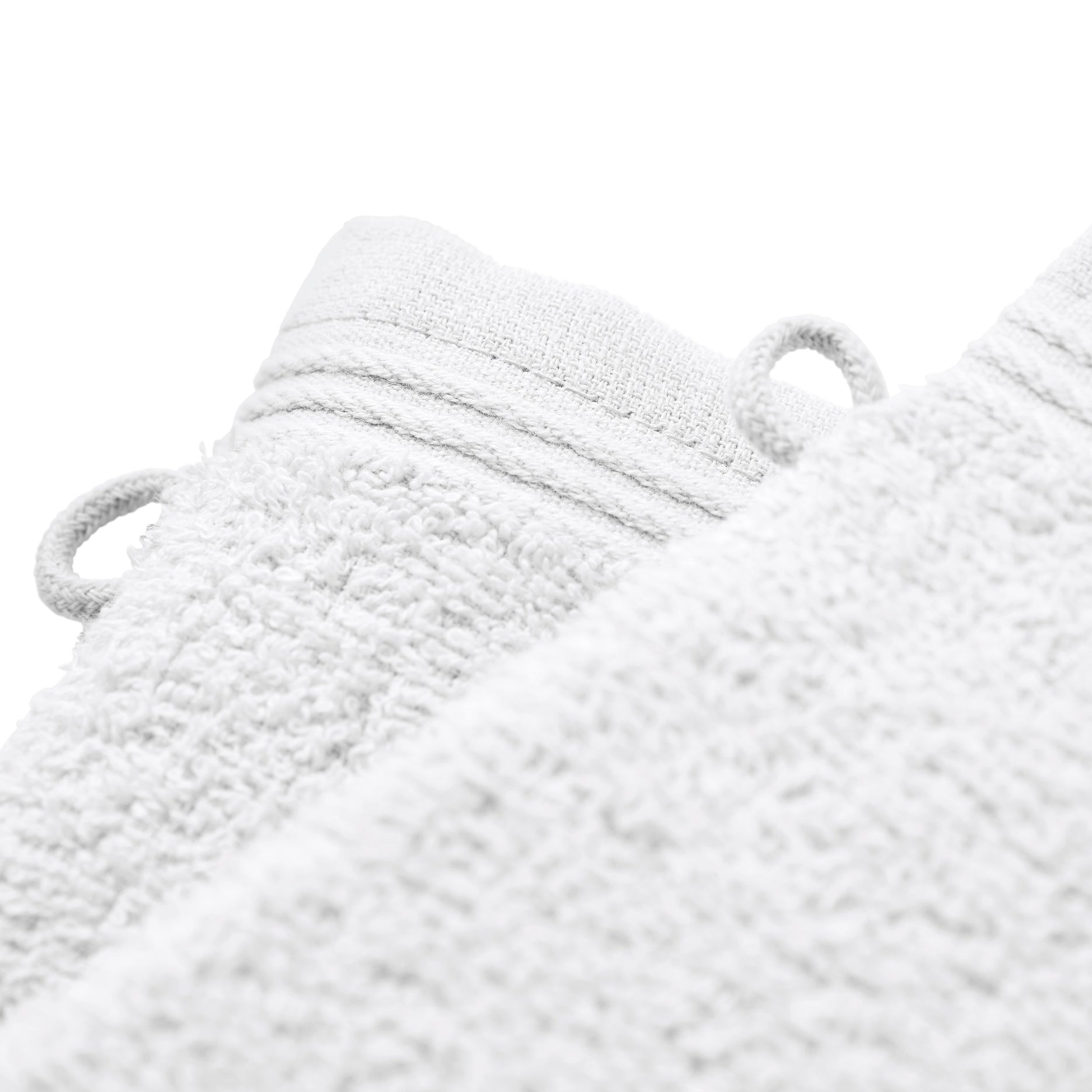 Lot De 2 Gants De Toilette "Spa" - 100% Coton - Neige
