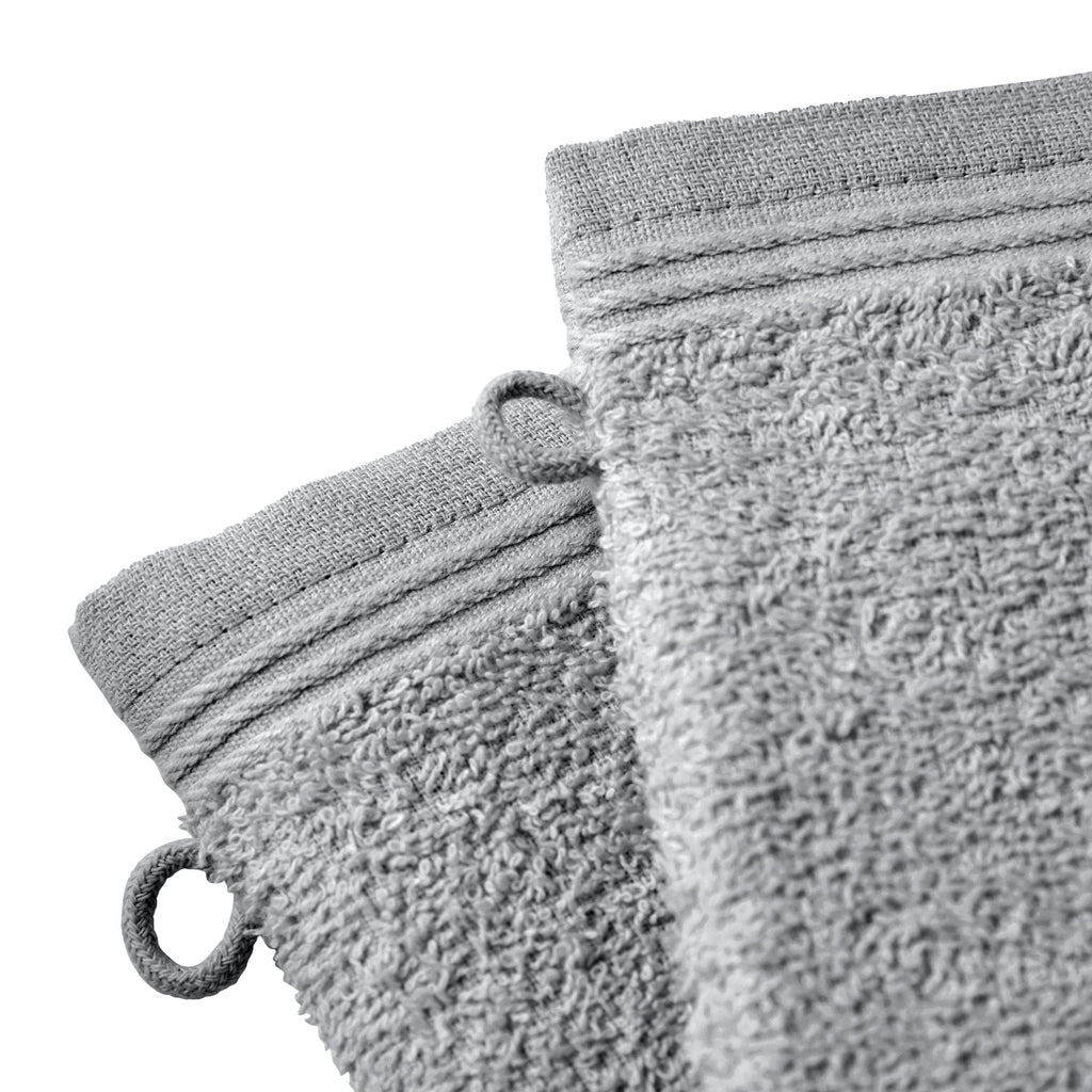 Lot De 2 Gants De Toilette "Spa" - 100% Coton - Perle