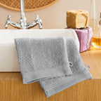 Lot De 2 Gants De Toilette "Spa" - 100% Coton - Perle