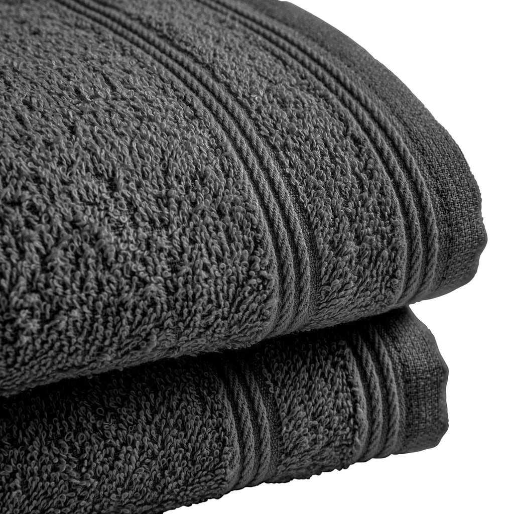 Serviettes Invité "Spa" - 100% Coton - Ardoise
