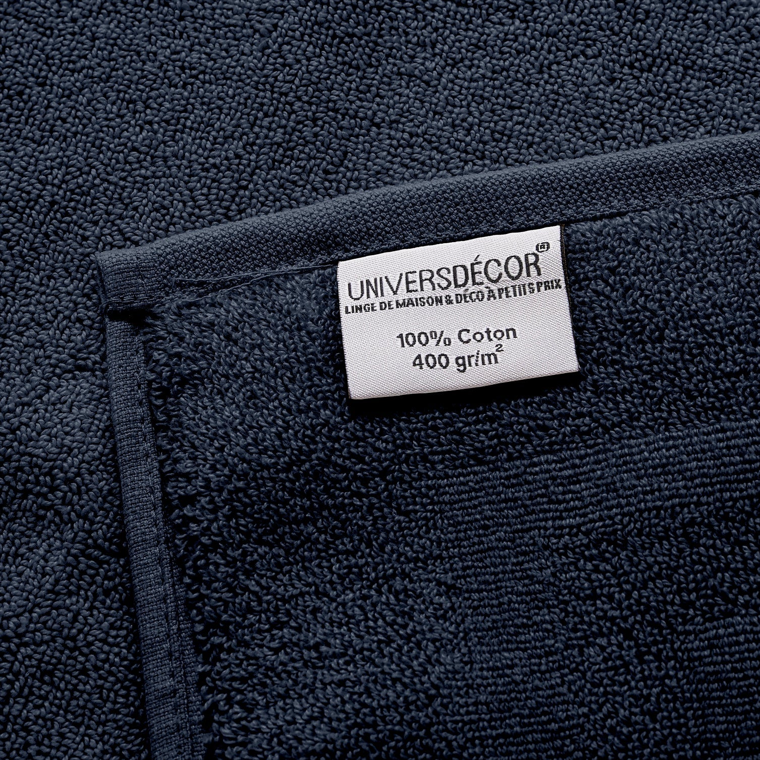 Serviettes Invité "Spa" - 100% Coton - Bleu Nuit