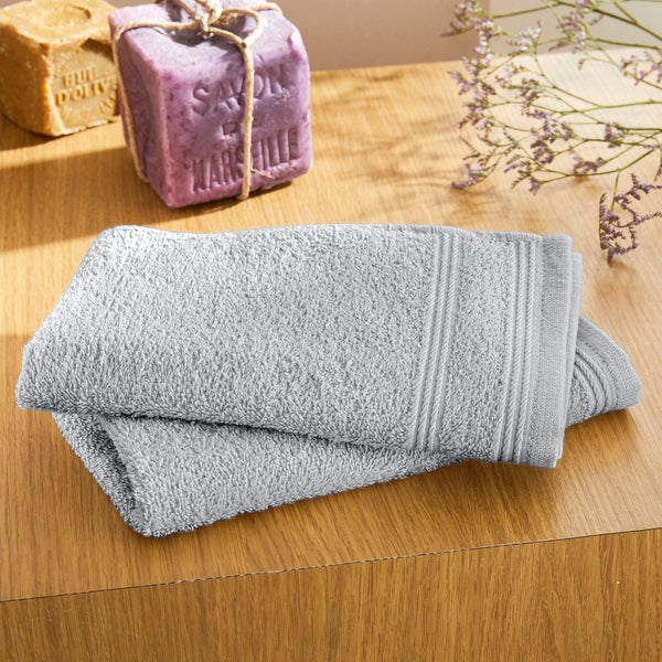 Serviettes Invité "Spa" - 100% Coton - Perle