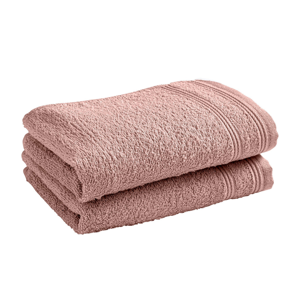 Serviettes Invité "Spa" - 100% Coton - Vieux Rose