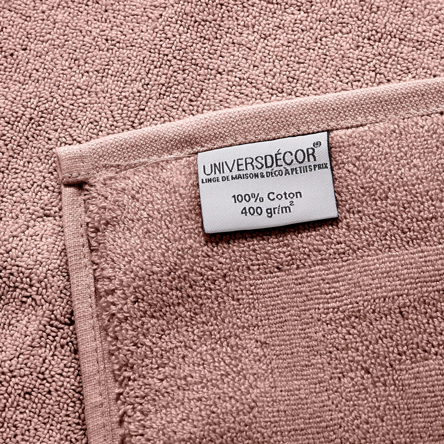 Drap De Bain "Spa" - 100% Coton - Vieux Rose