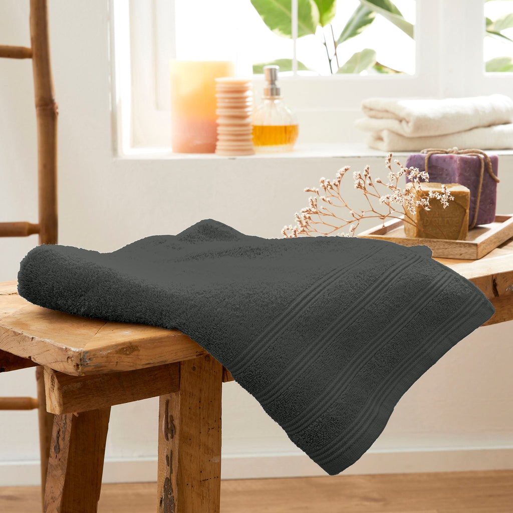 Drap De Douche "Spa" - 100% Coton - Ardoise