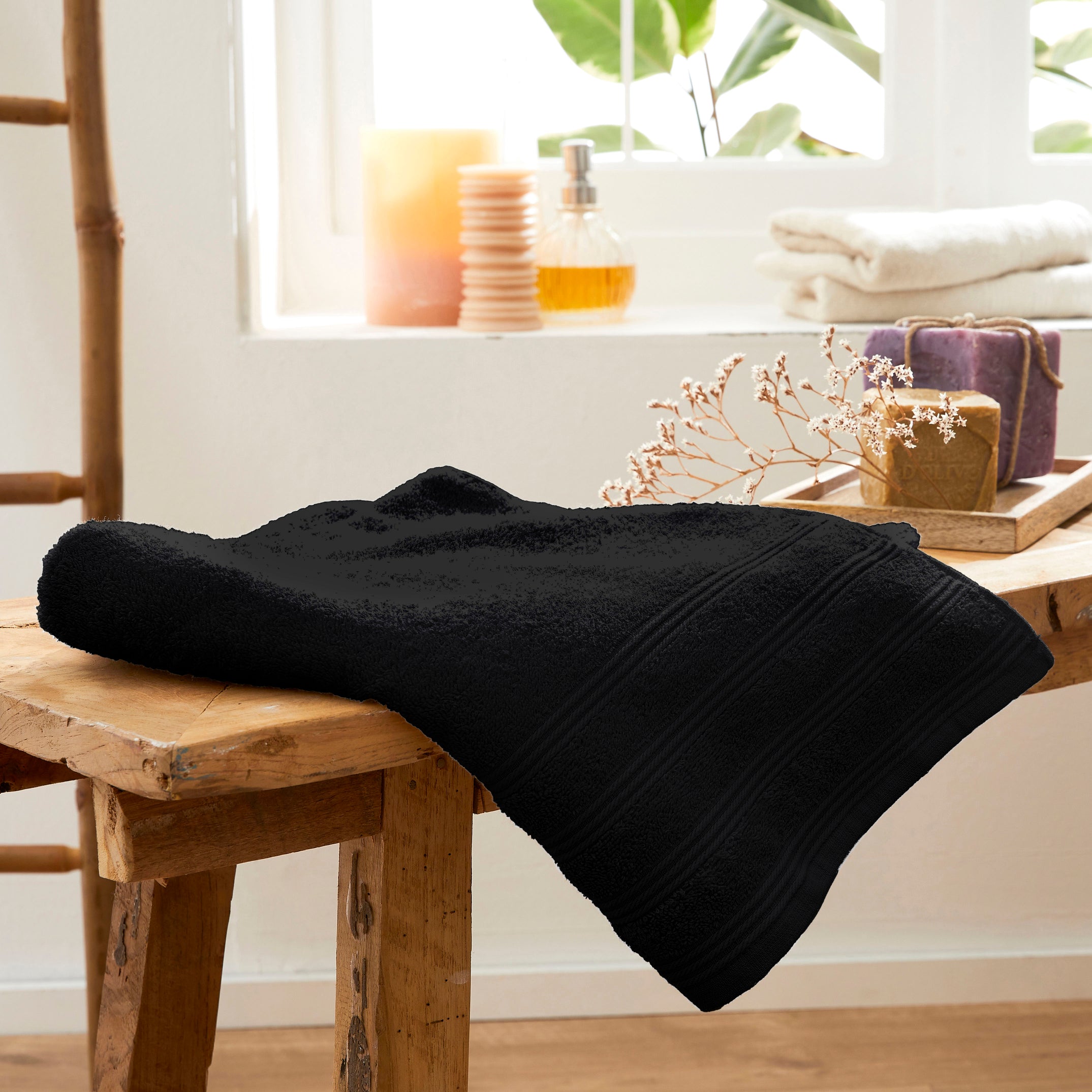 Drap De Douche "Spa" - 100% Coton - Truffe