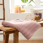 Drap De Douche "Spa" - 100% Coton - Vieux Rose