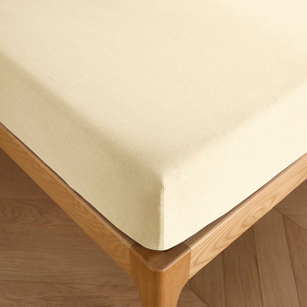 Drap Housse - 100% Coton - Vanille