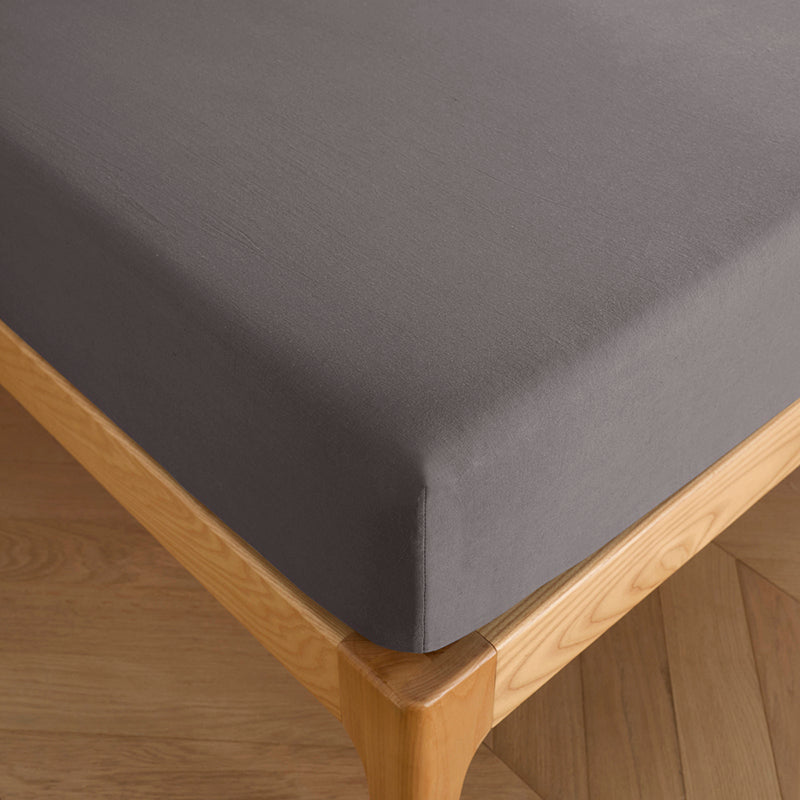 Drap Housse - 100% Coton - Ardoise