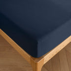 Drap Housse - 100% Coton - Bleu Nuit