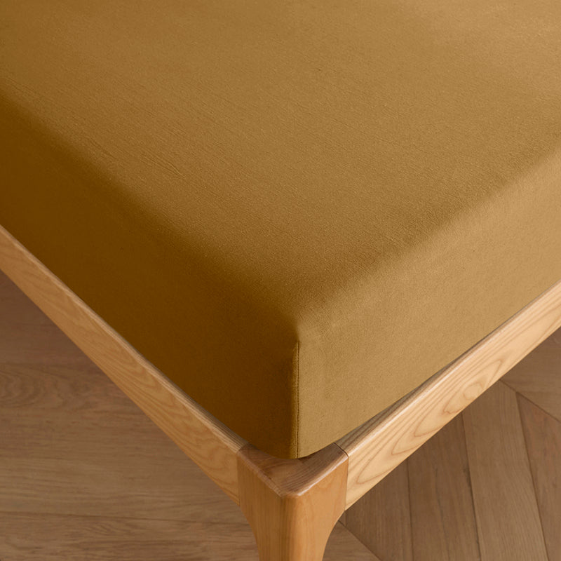 Drap Housse - 100% Coton - Caramel