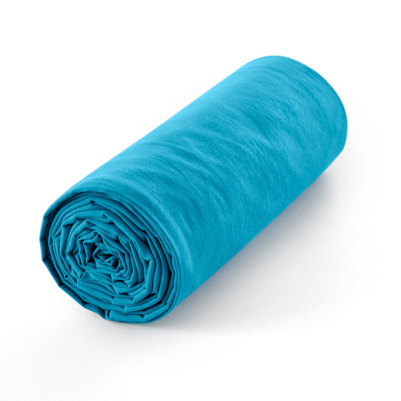 Drap Housse - 100% Coton - Cyan
