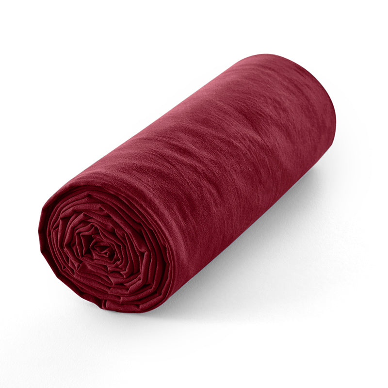 Drap Housse - 100% Coton - Grenat