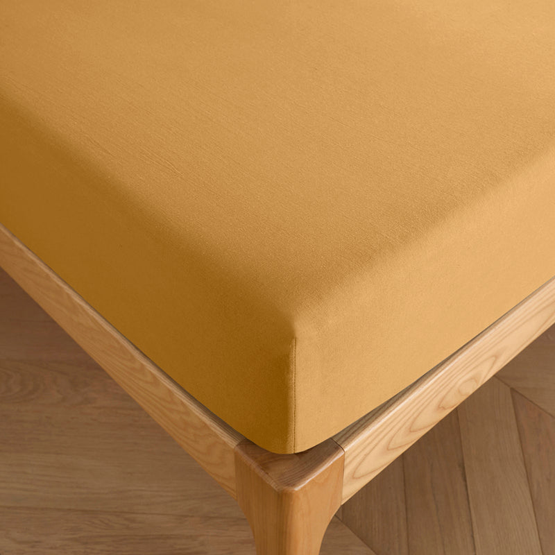 Drap Housse - 100% Coton - Miel