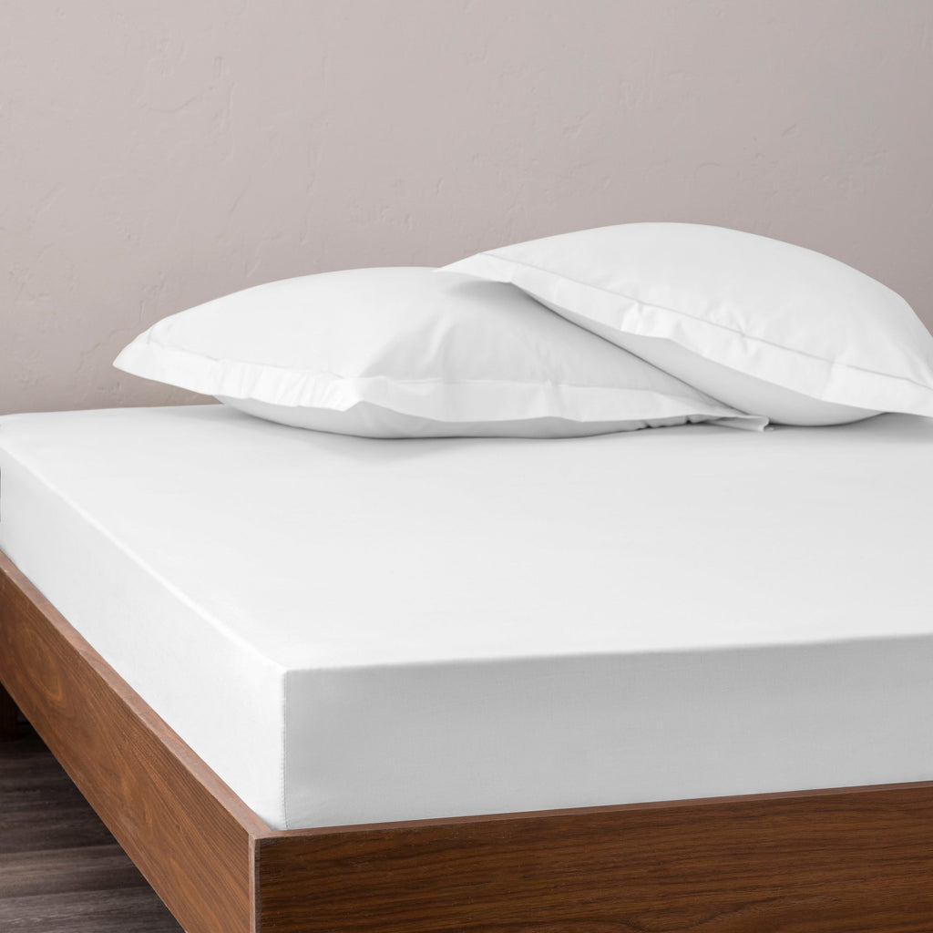 Drap Housse - 100% Percale Coton - Neige