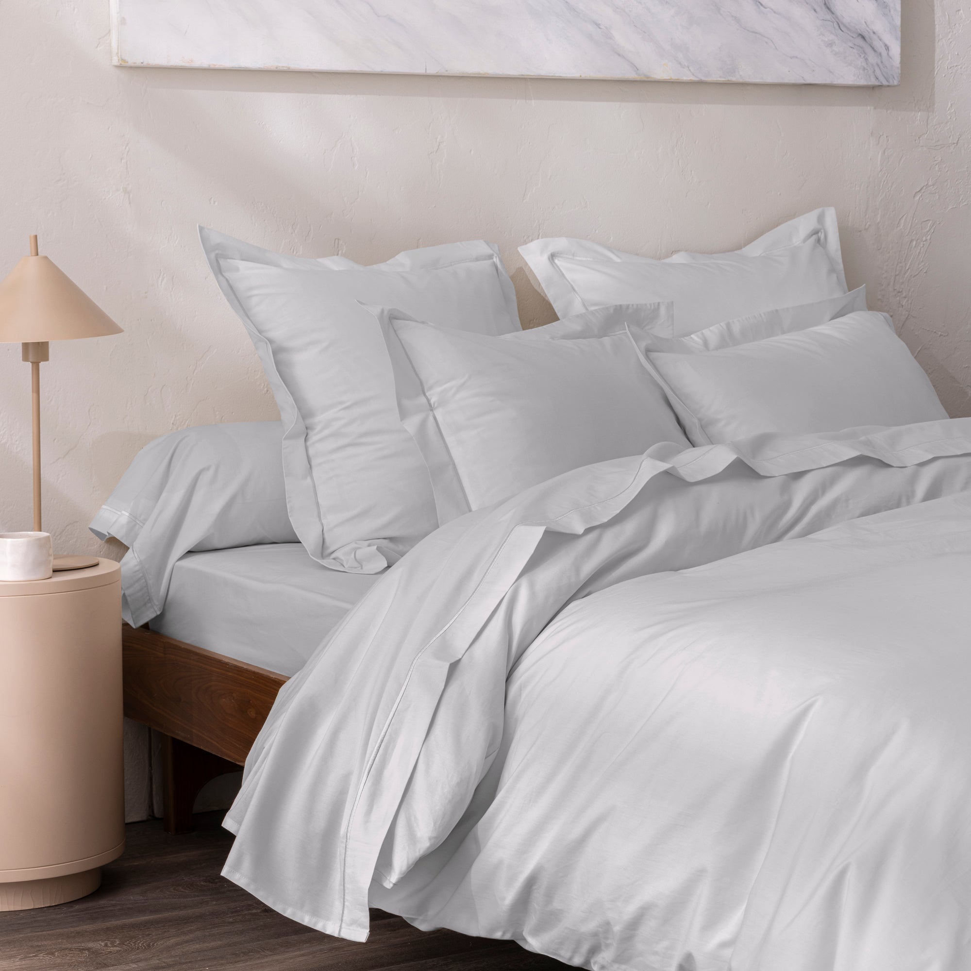 Drap Housse - 100% Percale Coton - Perle