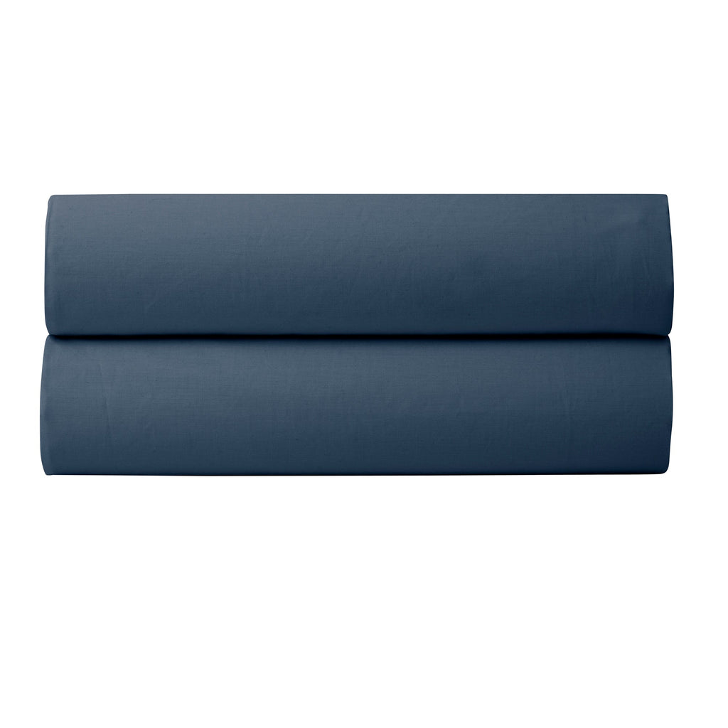 Drap Housse - 100% Percale Coton - Bleu Encre