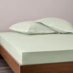 Drap Housse - 100% Percale Coton - Vert D'Eau