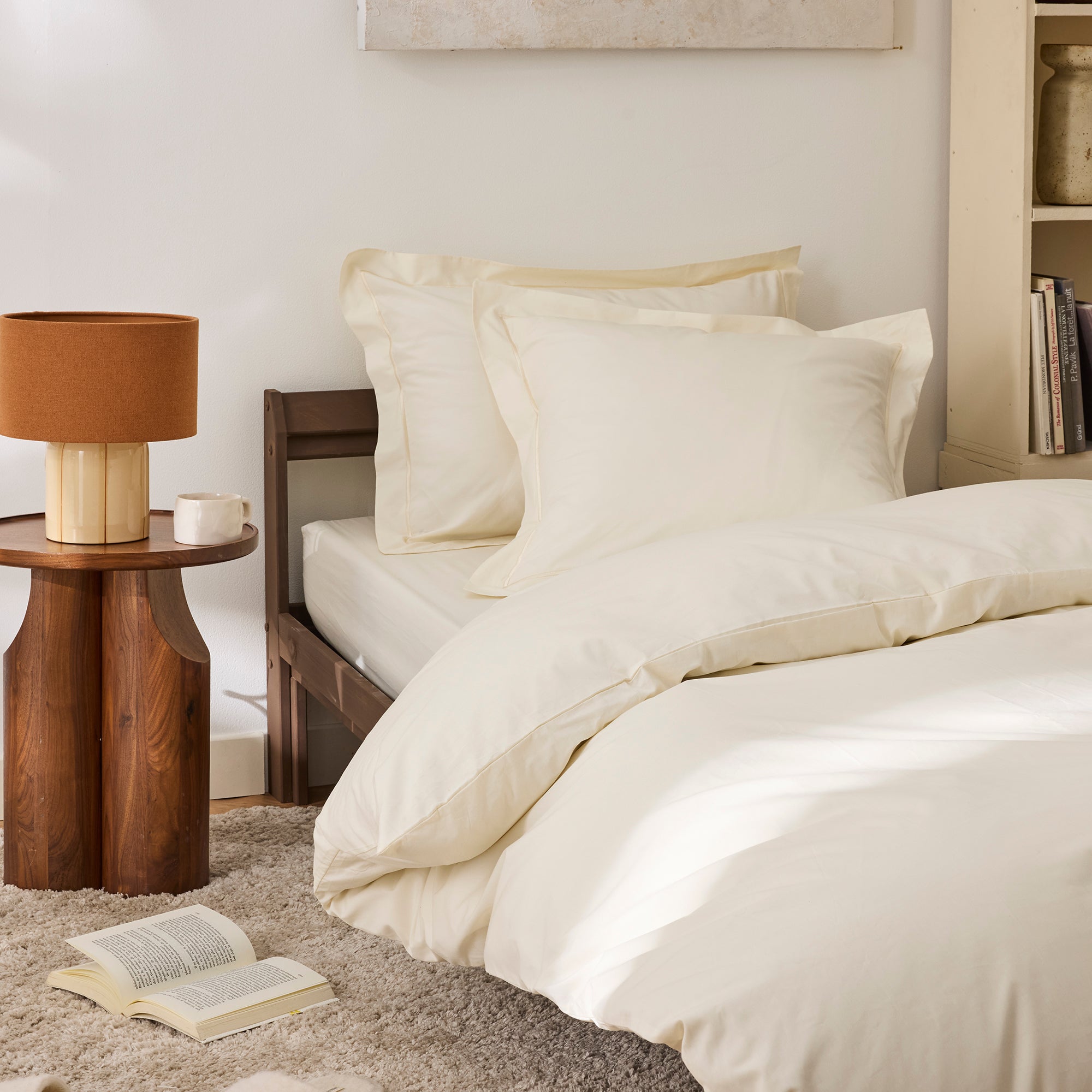 Drap Housse - 100% Percale Coton - Ivoire